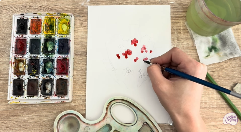 Рисуем Тис ягодный