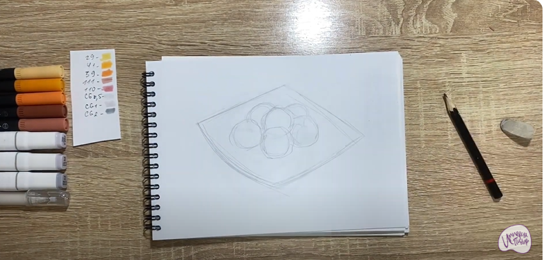 Рисуем Сырные шарики