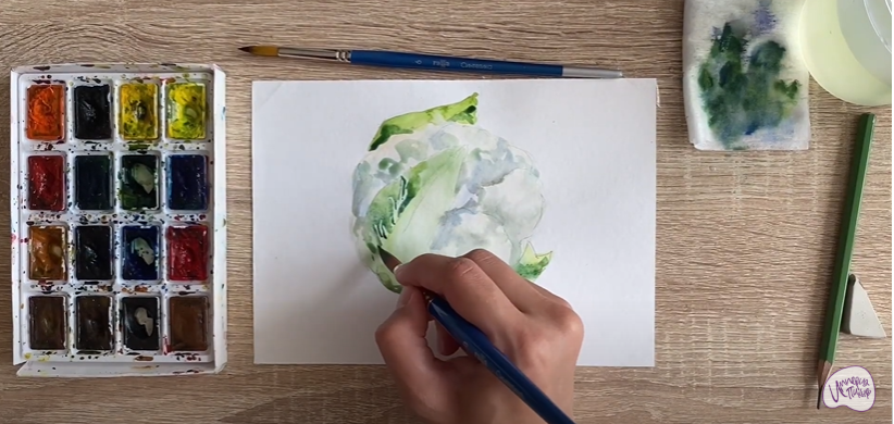 Рисуем Цветная капуста