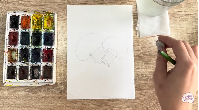 Рисуем Шампиньоны