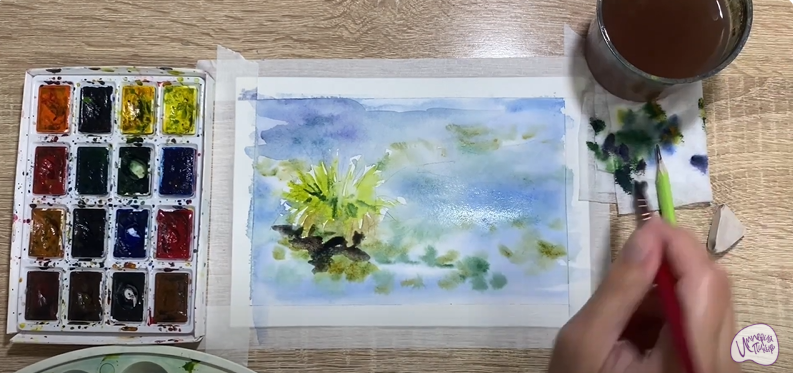 Рисуем Кочка на болоте
