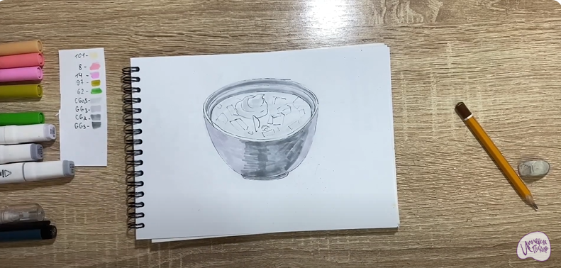 Рисуем Окрошка