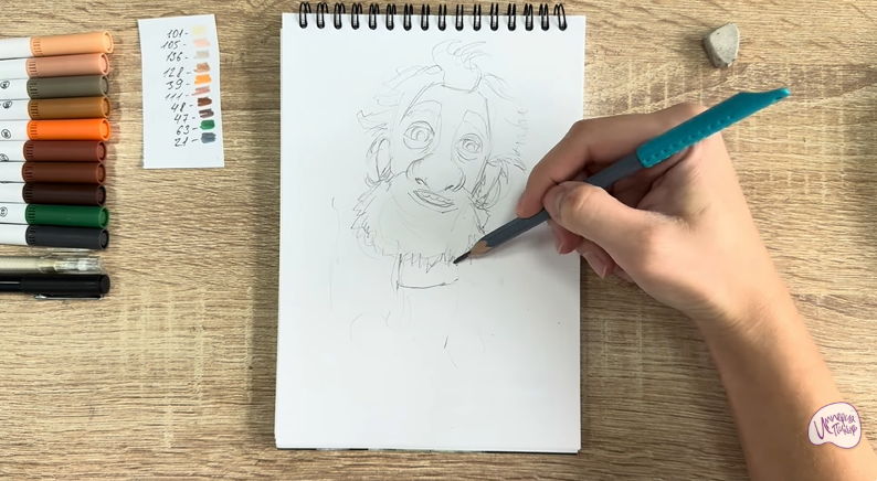 Рисуем Нафаня из фильма "Домовёнок Кузя"