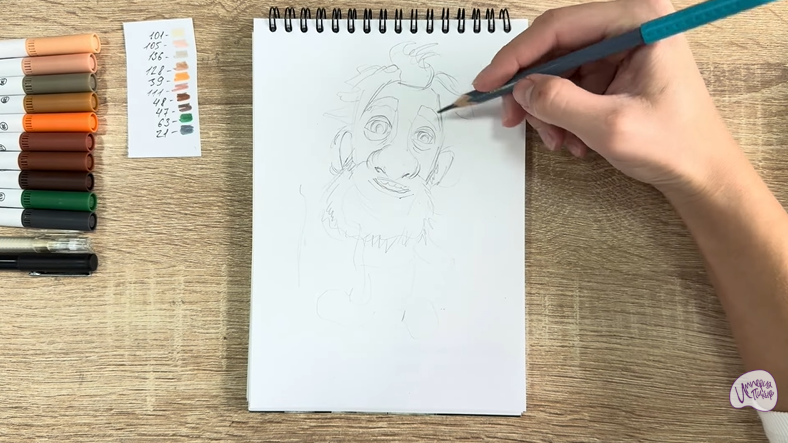 Рисуем Нафаня из фильма "Домовёнок Кузя"