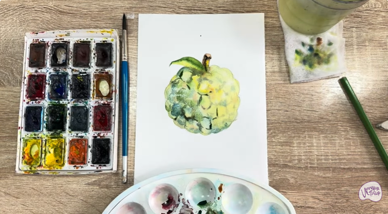 Рисуем Сахарное яблоко