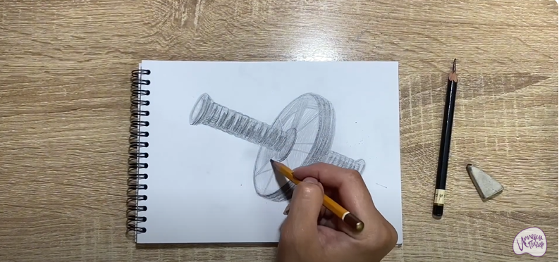 Рисуем Ролик гимнастический