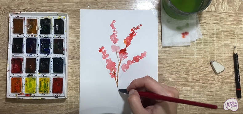 Рисуем Цветок "Илекс"