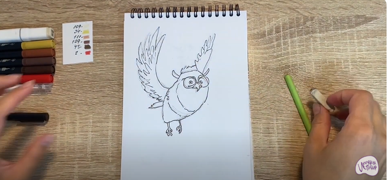 Рисуем Сова из "Царевны"
