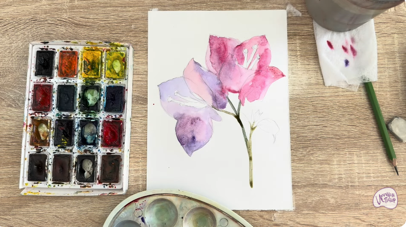 Рисуем Бугенвиллея