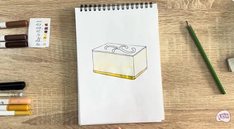 Рисуем Пирожное "Птичье Молоко"