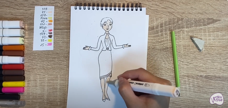 Рисуем Марлен из "Царевны"
