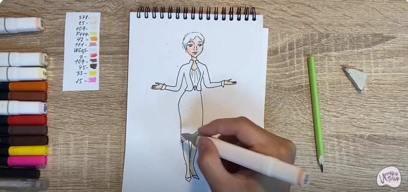 Рисуем Марлен из "Царевны"