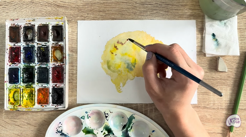 Рисуем Рамария жёлтая