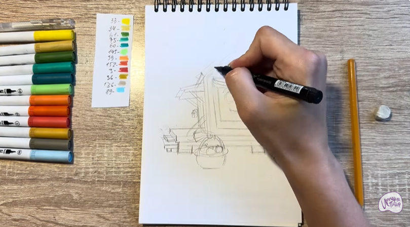 Рисуем Вася из мультфильма  "Домики"