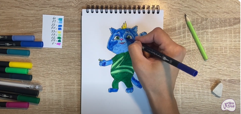 Рисуем Вася из "Супер Мяу"