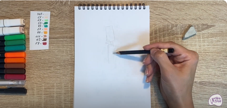 Рисуем Маракуда из мультфильма "Маракуда"