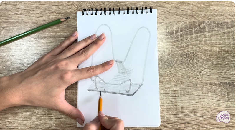 Рисуем Подставка для книг