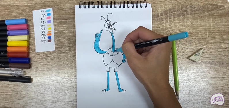Рисуем Птица Тинк из мультфильма "Маракуда"