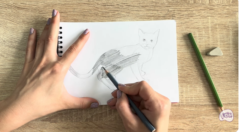 Рисуем Бомбейская кошка