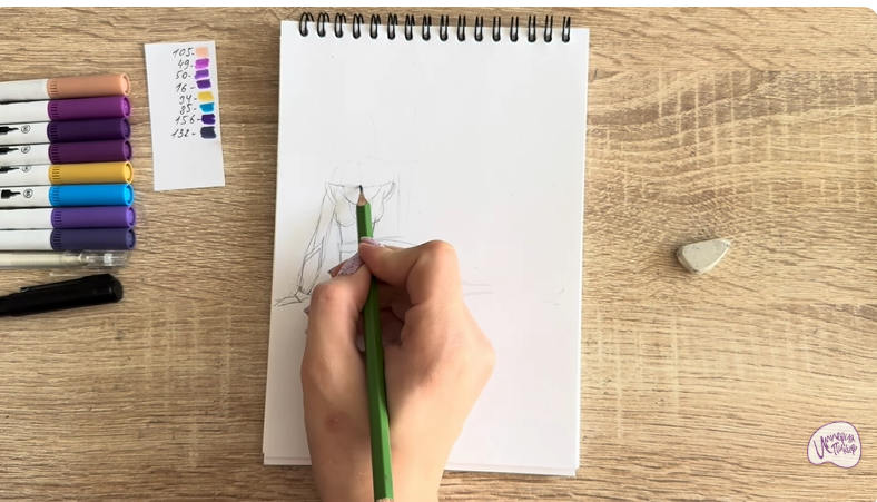 Рисуем Шамаханская Царица из "Три богатыря"