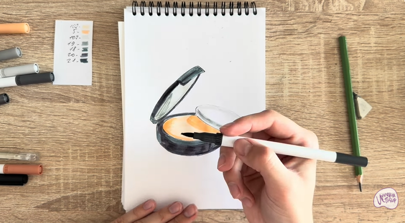 Рисуем Пудра для лица