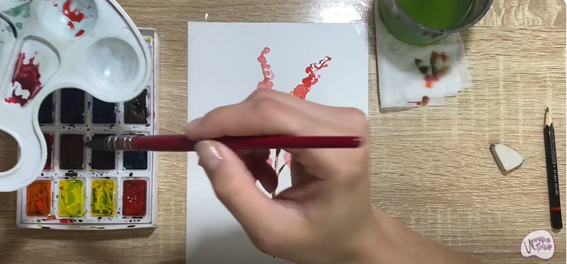 Рисуем Цветок "Илекс"