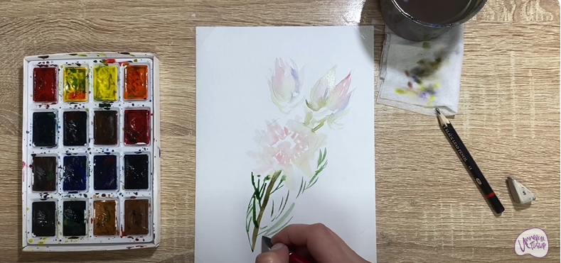 Рисуем Цветок "Серрурия"