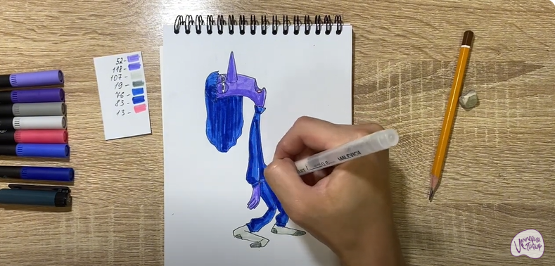 Рисуем Хандра из "Головоломки 2"