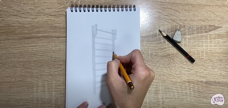 Рисуем Гимнастическая стенка