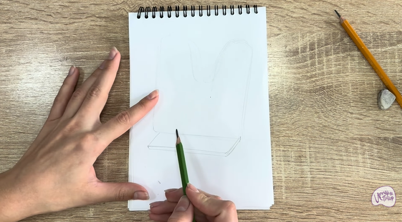 Рисуем Подставка для книг