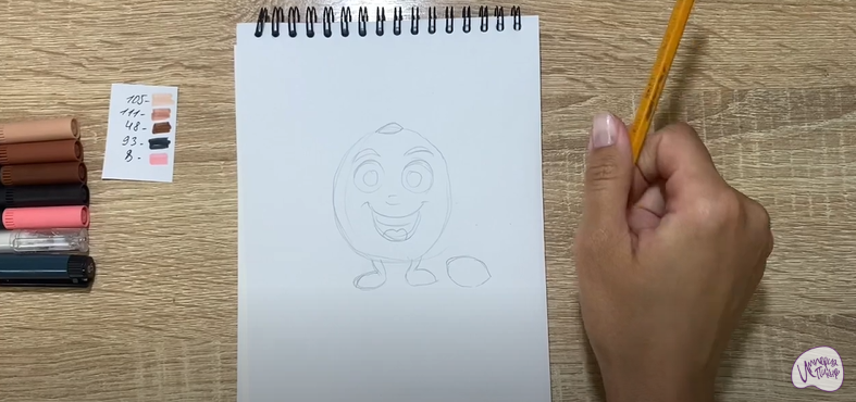 Рисуем Кавайный орех