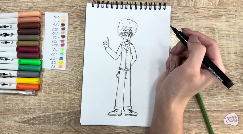 Рисуем Док Динозавров из «Доктор Динозавров»