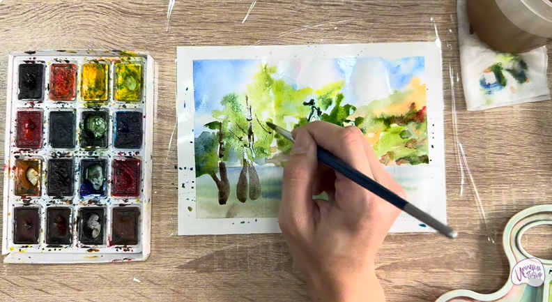 Рисуем Озеро Сукко