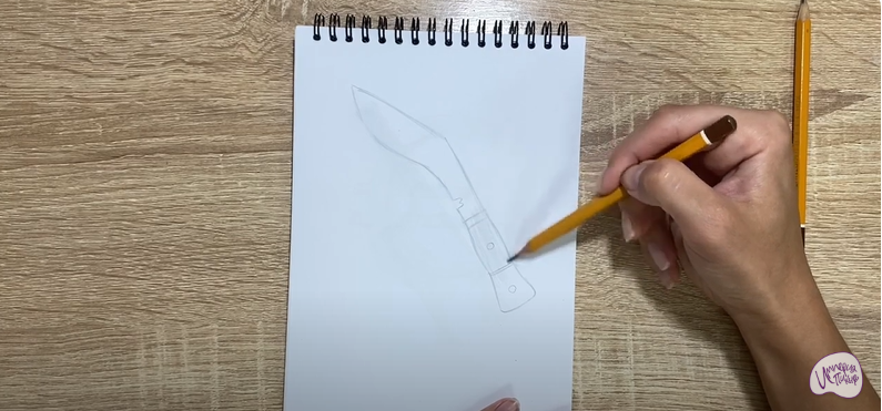 Рисуем Нож "Кукри"