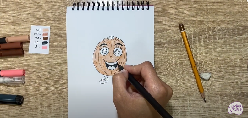 Рисуем Кавайный орех