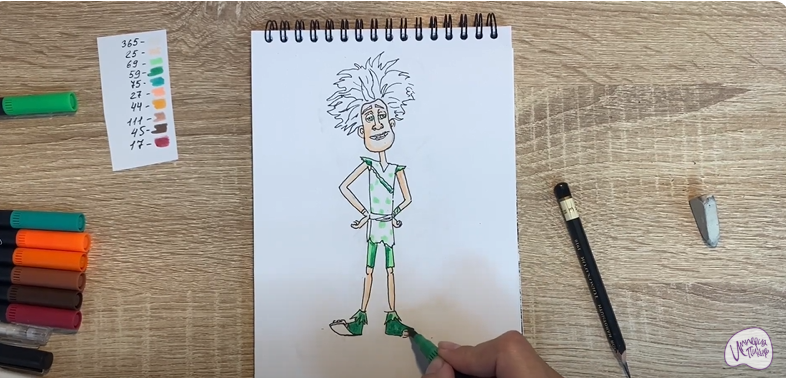 Рисуем Маракуда из мультфильма "Маракуда"