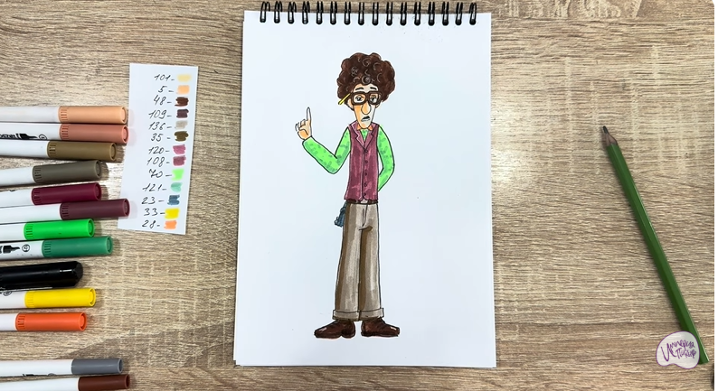 Рисуем Док Динозавров из «Доктор Динозавров»