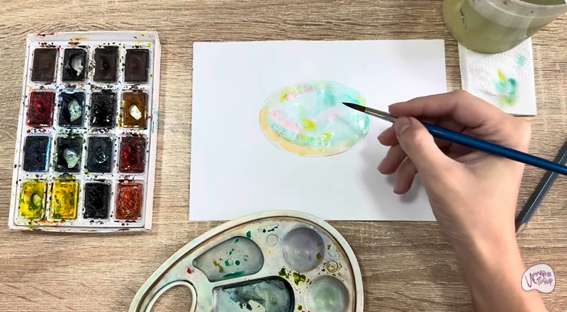 Рисуем Камень опал