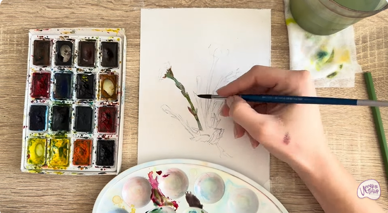 Рисуем Мать-и-мачеха