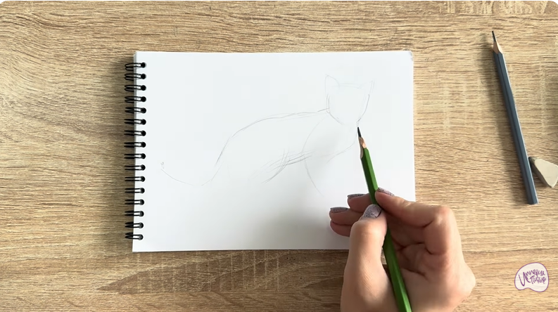 Рисуем Бомбейская кошка