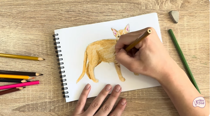 Рисуем Кот породы Оцикет