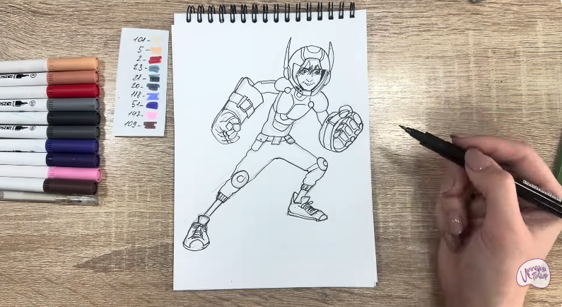 Рисуем Хиро Хамада из "Город Героев"