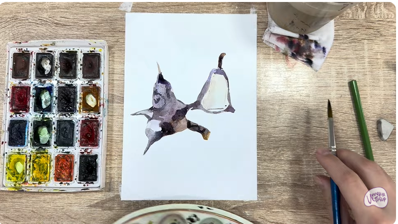 Рисуем Водяной орех