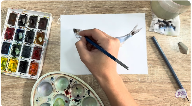 Рисуем Селёдка