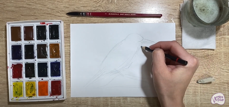 Рисуем Кедровка