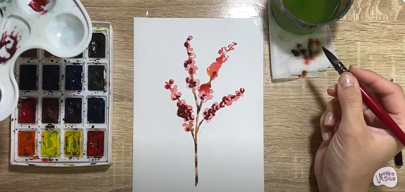Рисуем Цветок "Илекс"