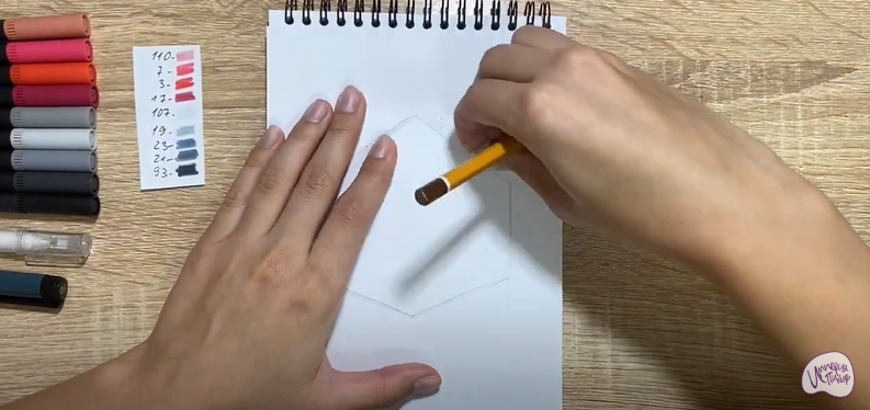 Рисуем Угловая кухня