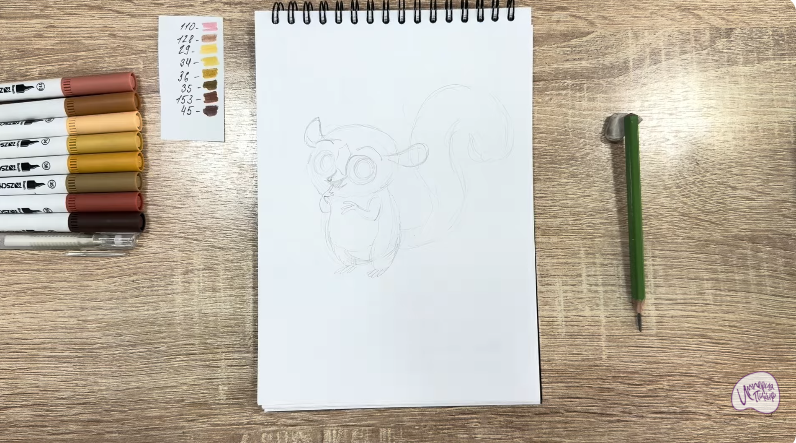 Рисуем Морт из "Мадагаскар"