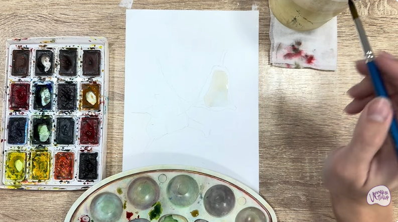 Рисуем Водяной орех