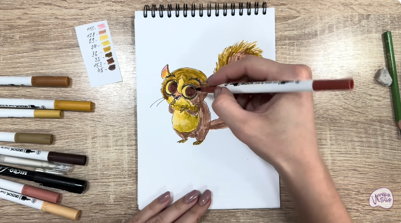 Рисуем Морт из "Мадагаскар"